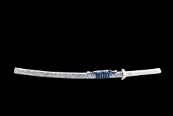 Alternative view of Azure Snow Silver Scale - Handgesmeed Katana van 1045 koolstofstaal