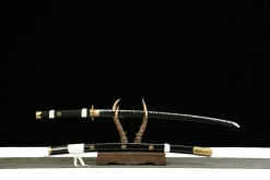 Alternative view of Black Heaven Feather - Handgesmeed Katana van 1045 koolstofstaal