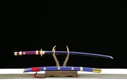 Alternative view of Enma (紫) - Handgesmeed Katana van 1045 koolstofstaal