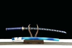 Alternative view of Blue Flame - Handgesmeed Katana van 1065 koolstofstaal