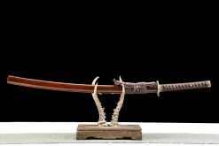 Crimson Flame (天绝) - Handgesmeed Katana van 1065 koolstofstaal