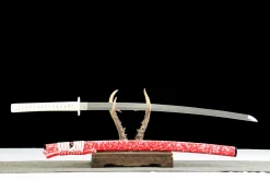 Alternative view of Wrathful Flame - Handgesmeed Katana van 1065 koolstofstaal