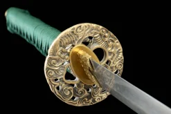 Dark Blaze - Handgesmeed Katana van Damascusstaal