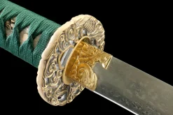 Alternative view of Dark Blaze - Handgesmeed Katana van Damascusstaal