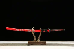 Flame Dragon - Handgesmeed Katana van Damascusstaal