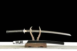 Alternative view of Frost Flower - Handgesmeed Katana van Damascusstaal