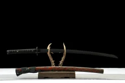 Alternative view of Black Thunder - Handgesmeed Katana van Keramisch gecoat staal