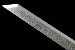 Alternative view of Damascus Iron - Handgesmeed Chinese Dao van Premium Damascusstaal