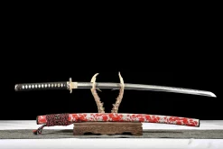 Alternative view of Crimson Flame Cloud Cleave - Handgesmeed Katana van T10 gereedschapsstaal