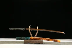 Alternative view of Dark Gold Radiance - Handgesmeed Katana van T10 gereedschapsstaal