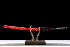 Flame Gold - Handgesmeed Katana van T10 gereedschapsstaal