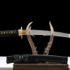Ink Jade - Handgesmeed Tanto van Kleigehard Damascusstaal