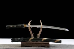 Alternative view of Golden Plume - Handgesmeed Wakizashi van T10 gereedschapsstaal